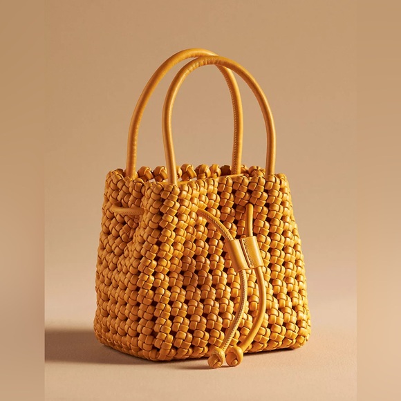 Anthropologie Knotted Mini Bucket Bag - Picture 1 of 5